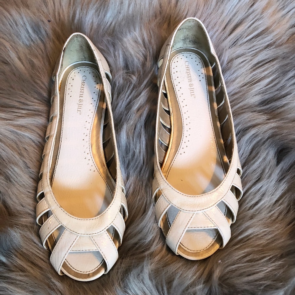 Christie & Jill Open Toed Flats